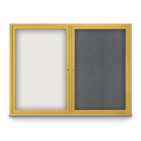 United Visual Products Corkboard, Black/ Satin, 48" x 36" UV431H-SATIN-BLACK